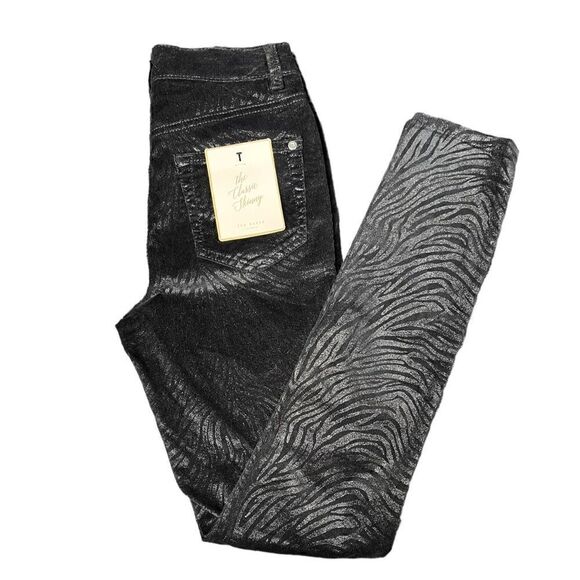 Ted Baker Dehbra Zebra Skinny Jeans In Black - Picture 7 of 10